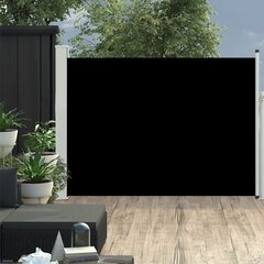 lahtitõmmatav terrassi külgsein, 100 x 500 cm, must цена и информация | Зонты, маркизы, стойки | kaup24.ee