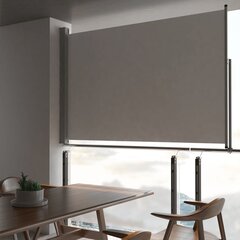 lahtitõmmatav terrassi külgsein, 160 x 300 cm, hall цена и информация | Зонты, маркизы, стойки | kaup24.ee