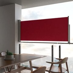 lahtitõmmatav terrassi külgsein, 100 x 300 cm, punane цена и информация | Зонты, маркизы, стойки | kaup24.ee