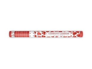 Конфетти пушка Сердечки, красного цвета, 60 см, 1 коробка/36 шт цена и информация | Гудки для вечеринки Clown Face (4шт.) | kaup24.ee