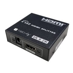 HDMI splitter Techly 1x2HDMI 4K*30Hz aktiivne цена и информация | Адаптеры и USB-hub | kaup24.ee