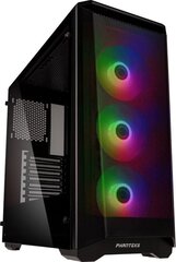 Phanteks korpus Eclipse P400A Midi-Tower Tempered Glass DRGB - schwar - Mini tower - ATX hind ja info | Arvutikorpused | kaup24.ee