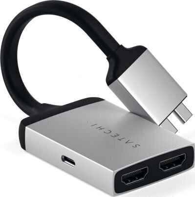 USB-C jagaja Satechi 2x HDMI цена и информация | USB jagajad, adapterid | kaup24.ee