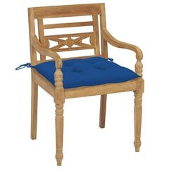 Batavia toolid patjadega, 4 tk, tiikpuu цена и информация | Садовые стулья, кресла, пуфы | kaup24.ee