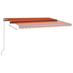 iseseisev automaatne varikatus, 400 x 350 cm, oranž/pruun цена и информация | Зонты, маркизы, стойки | kaup24.ee