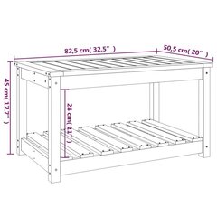 aialaud, 82,5 x 50,5 x 45 cm, männipuit цена и информация | Садовые столы и столики | kaup24.ee