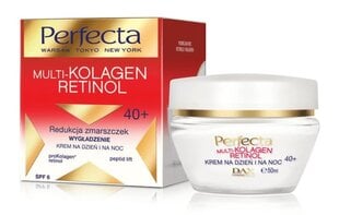 Kortsudevastane päeva- ja öökreem Perfecta Multi-Kolagen Retinol 40+ SPF6 50 ml цена и информация | Кремы для лица | kaup24.ee