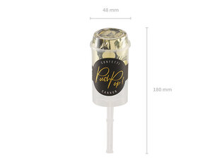 Конфетти Push Pop, золотые, 15 мм, 1 шт цена и информация | Праздничные декорации | kaup24.ee