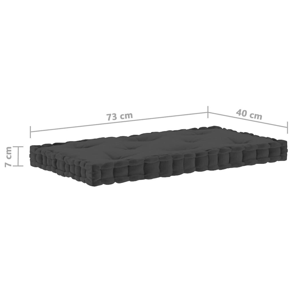 euroaluse istumispadjad, 3 tk, antratsiithall, puuvill цена и информация | Toolipadjad ja -katted | kaup24.ee