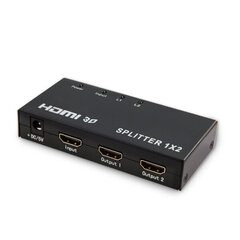 SAVIO HDMI хаб, 1 вход, 2 выхода CL-42, Черный цена и информация | Адаптеры и USB-hub | kaup24.ee