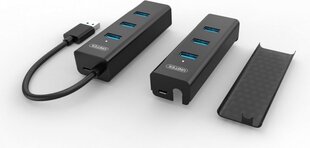 Адаптер Unitek HUB USB 3.0 Y-3089, 4 порта, без блока питания цена и информация | Адаптеры и USB-hub | kaup24.ee