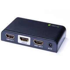 Techly Splitter AV-разветвитель HDMI 2.0 1x2 UHD 4Kx2K 3D питание переменного тока цена и информация | Адаптеры и USB-hub | kaup24.ee