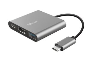 Адаптер Trust Dalyx 3-в-1 USB-C/USB-A/HDMI, 10 см цена и информация | Адаптеры и USB-hub | kaup24.ee