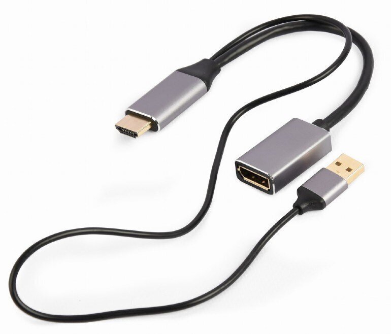 Gembird A-HDMIM-DPF-02 videokaabli adapter 0,1 m HDMI Type A (Standardne) DisplayPort must цена и информация | USB jagajad, adapterid | kaup24.ee