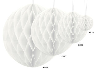 Kärgpall, valge, 40 cm, 1 tk hind ja info | Peokaunistused | kaup24.ee