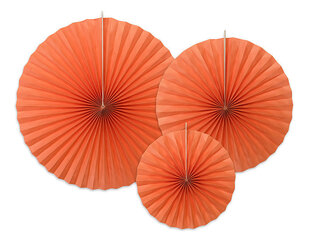 Dekoratiivsed rosetid, oranž, 1 pakk/3 tk hind ja info | Peokaunistused | kaup24.ee