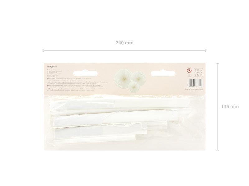 Dekoratiivsed rosetid Off-white, valge, 1 pakk/3 tk цена и информация | Peokaunistused | kaup24.ee