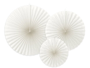 Dekoratiivsed rosetid Off-white, valge, 1 pakk/3 tk hind ja info | Peokaunistused | kaup24.ee