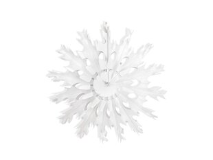 Dekoratiivne rosett-lumehelves, valge, 37 cm, 1 pakk/1 tk hind ja info | Peokaunistused | kaup24.ee