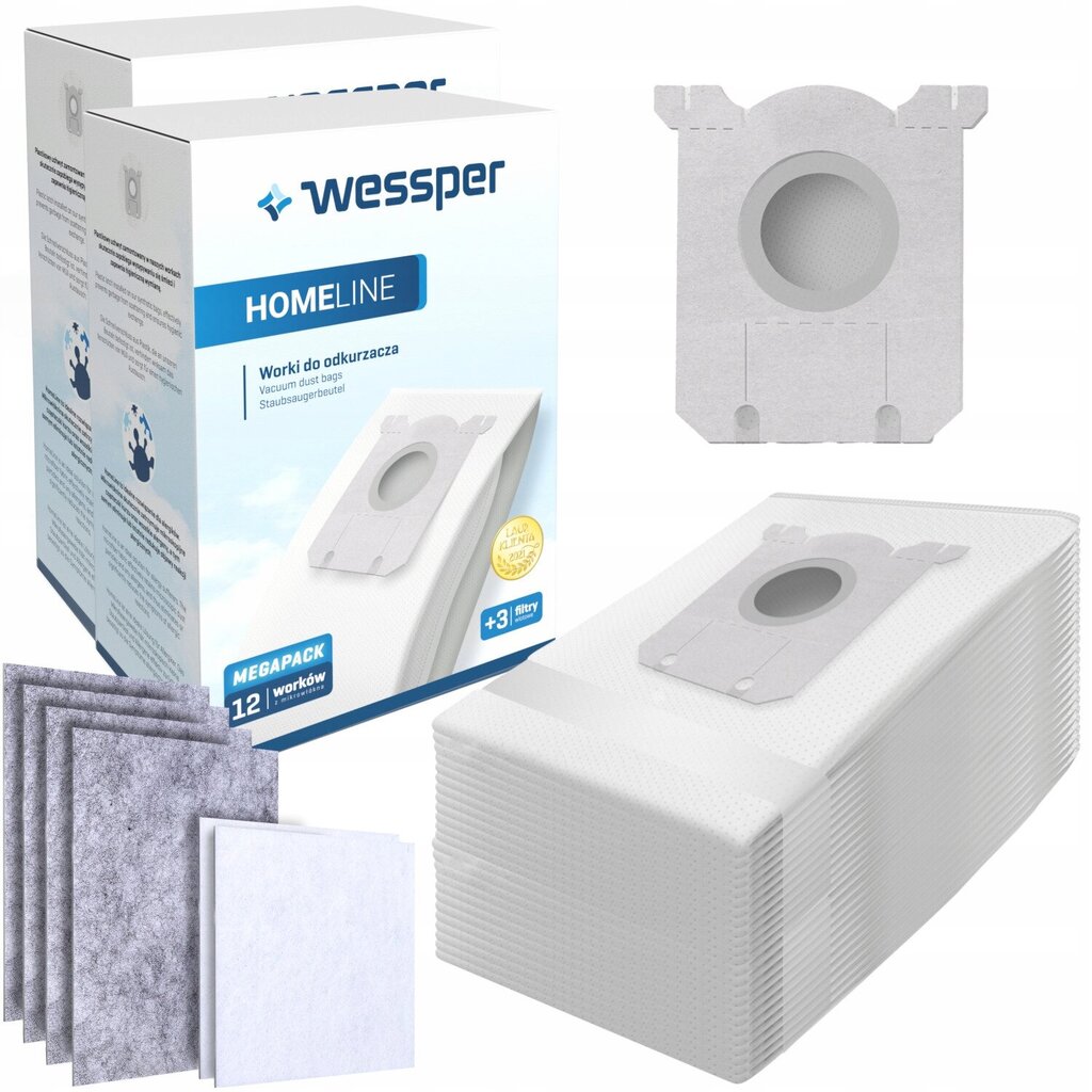 Wessper Classic Philips tolmuimeja kott 24 tk + 6x sisselaskefilter hind ja info | Tolmuimejate lisatarvikud | kaup24.ee