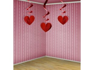 Riputatavad dekoratsioonid Hearts Red 60 cm (1 karp/50 tk) (1 pakk/3 tk) цена и информация | Праздничные декорации | kaup24.ee