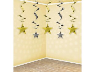 Riputatavad kaunistused Stars 60 cm (1 pakk/5 tk) hind ja info | Peokaunistused | kaup24.ee