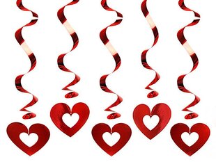 Висячие декорации Red Hearts 60 см (1 коробка/50 штук) (1 упаковка/5штук) цена и информация | Праздничные декорации | kaup24.ee