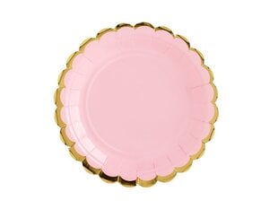 Одноразовые бумажные тарелки Light Pink 18 см (1 коробка/25 штук) (1 упаковка / 6 шт) цена и информация | Праздничная одноразовая посуда | kaup24.ee