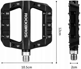 Kerged ja vastupidavad platvormpedaalid koos universaalsete pinsidega Rockbros Set hind ja info | Muud jalgratta varuosad | kaup24.ee