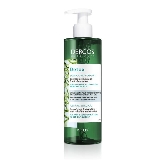 Detoksifitseeriv šampoon rasustele juustele Vichy Dercos Nutrients 250 ml цена и информация | Šampoonid | kaup24.ee
