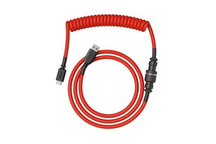 Адаптер Glorious PC Gaming Race Coiled Cable, USB-C к USB-A, красный цена и информация | Адаптеры и USB-hub | kaup24.ee