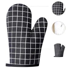 Кухонные перчатки S2, черные цена и информация | Кухонные полотенца, рукавицы, фартуки | kaup24.ee