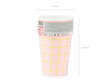 Ühekordsed pabertopsid Grid Light Pink 200 ml (1 pakk / 6 tk) hind ja info | Ühekordsed nõud | kaup24.ee