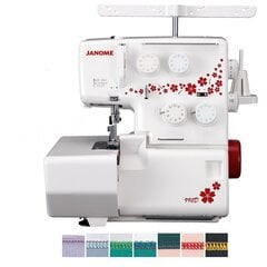 Оверлок Janome 990D, белый/красный цена и информация | Швейные машинки | kaup24.ee