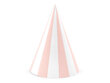 Triibulised peomütsid, 10 cm ( 1 pakk/ 6 tk) Valge ja heleroosa цена и информация | Peokaunistused | kaup24.ee