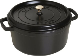 Кастрюля чугунная круглая STAUB 40500-281-0 - черная 6,7 л цена и информация | Кастрюли, скороварки | kaup24.ee