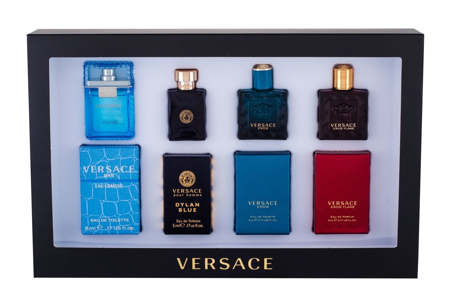 Parfüümide komplekt meestele Versace 4x5 ml цена и информация | Meeste parfüümid | kaup24.ee