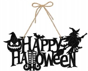 Happy Halloween uksele riputatav seinakaunistus 4 hind ja info | Peokaunistused | kaup24.ee