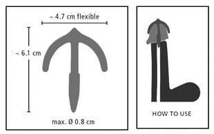 Стимулятор уретры You2toys Penisplug Sperm Anchor, серый цена и информация | БДСМ и фетиш | kaup24.ee
