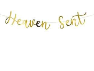 Гирлянда Heaven Sent, золотого цвета, 14,5x85 см, 1 упаковка/1 штука цена и информация | Гудки для вечеринки Clown Face (4шт.) | kaup24.ee