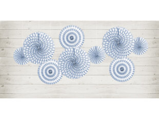 Dekoratiivsed rosetid Pastelove Sky-blue, 1 pak/3 tk hind ja info | Peokaunistused | kaup24.ee