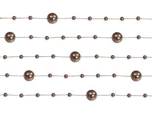 Vanik pärlitega Brown 1,3 m (1 pakk/ 5 tk) hind ja info | Peokaunistused | kaup24.ee
