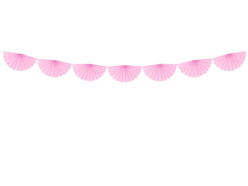 Vanik Rosettes Light Pink 40 cm x 3 m hind ja info | Peokaunistused | kaup24.ee