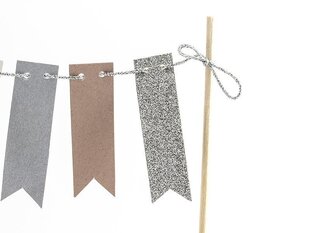 Tiku otsas tordikaunistus Bunting Garland 20 cm hind ja info | Ühekordsed nõud | kaup24.ee