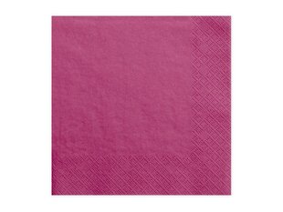 Трехслойные салфетки Dark Pink 33x33 см (1 упаковка / 20 шт) цена и информация | Праздничная одноразовая посуда | kaup24.ee