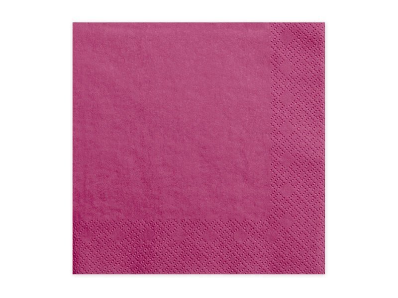 3-kihilised salvrätikud Dark Pink 33x33cm (1 pakk/ 20 tk) цена и информация | Ühekordsed nõud | kaup24.ee