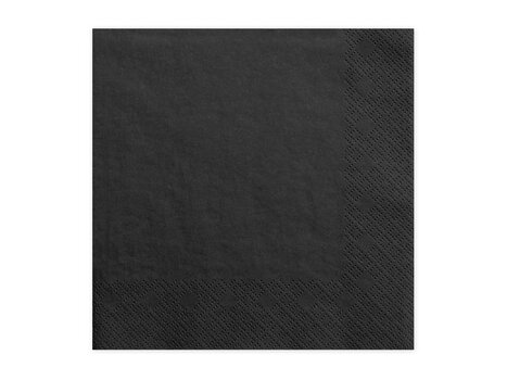 3-kihilised salvrätikud Black 33x33 cm (1 pakk / 20 tk) hind ja info | Ühekordsed nõud | kaup24.ee