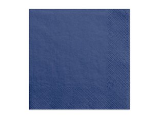 Трехслойные салфетки Navy Blue 33x33 см (1 упаковка / 20 штук) цена и информация | Праздничная одноразовая посуда | kaup24.ee