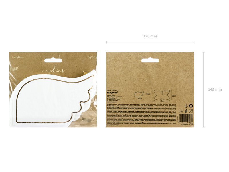 Salvrätikud Wings 32x20 cm (1 karp / 12 pakki) (1 pakk / 20 tk) hind ja info | Ühekordsed nõud | kaup24.ee