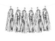 Vanik Tassel Silver 30 cm x 1,5 m цена и информация | Peokaunistused | kaup24.ee